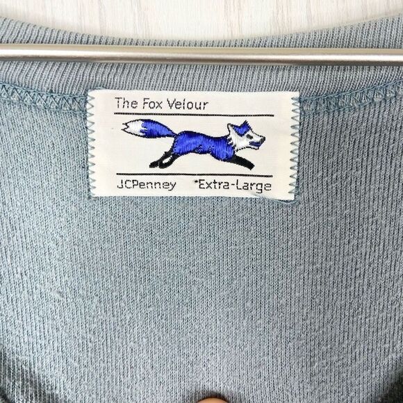 The Fox Velour By JCPenny Women's Gray And Blue Long Sleeve Sweater Size XL - Picture 4 of 5